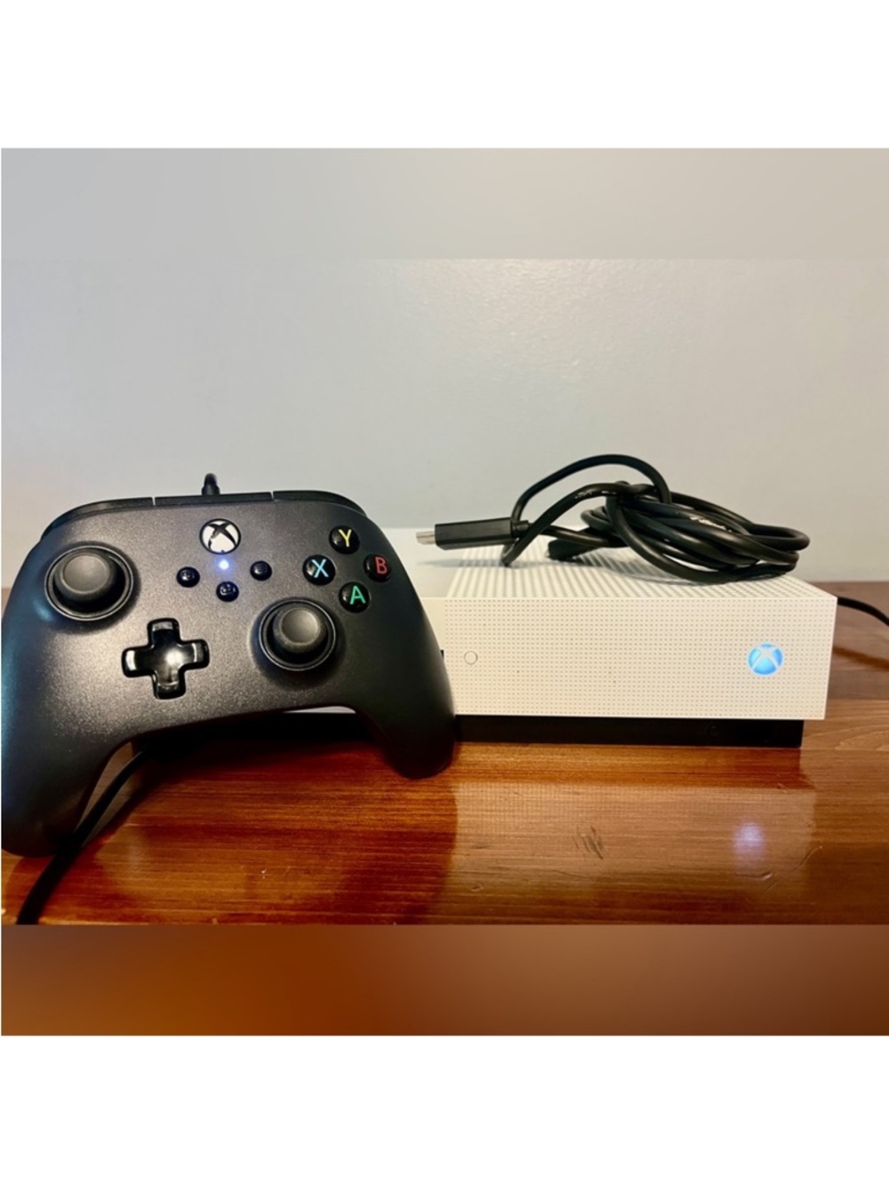 One S White Console with Black Controller